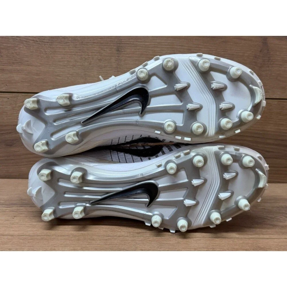 Nike Lunarbeast Elite TD Football Cleats Men's Size 9 White Silver 779422-100